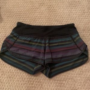 Lululemon striped run speed shorts
